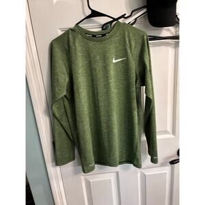 Nike Olive Green long sleeved Swim shirt. Small. No rips, stains or issues